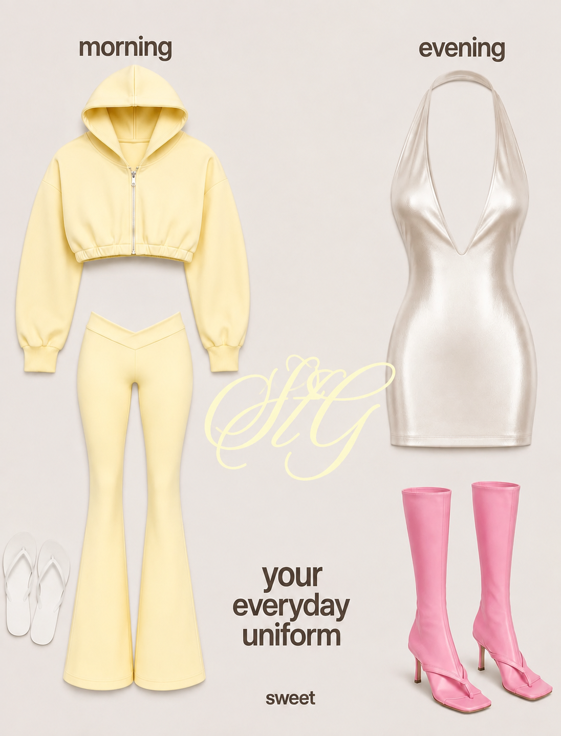 VANILLA BUTTER CROPPED HOODIE