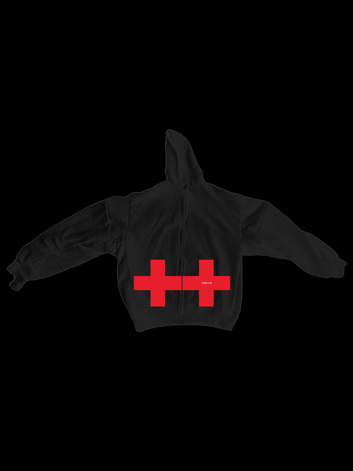DOUBLE CROSS BLACK HOODIE - SWEET TALK