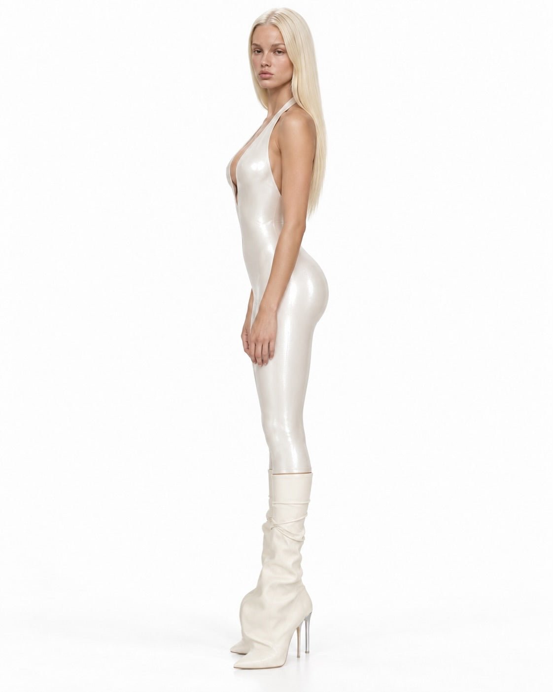 SAKURA WHITE HALTER JUMPSUIT - SWEET TALK