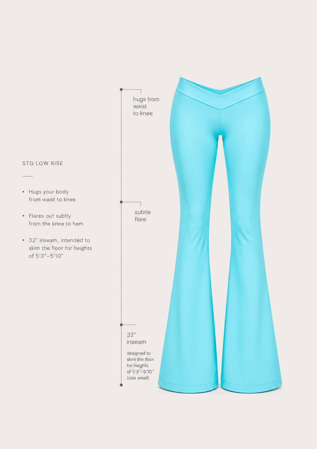 ULTRA LOW WAIST AQUAMARINE LEGGING - SWEET TALK