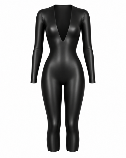 BLACK SAKURA LONG SLEEVE JUMPSUIT