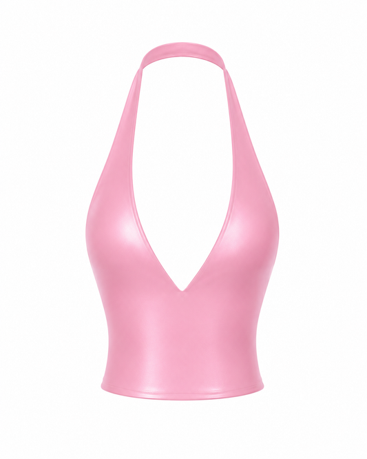 SAKURA CROP HALTER TOP