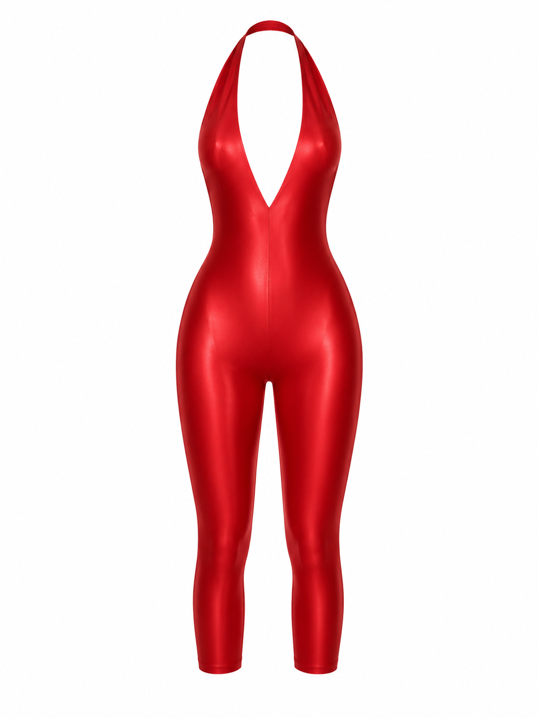 SAKURA RED HALTER JUMPSUIT