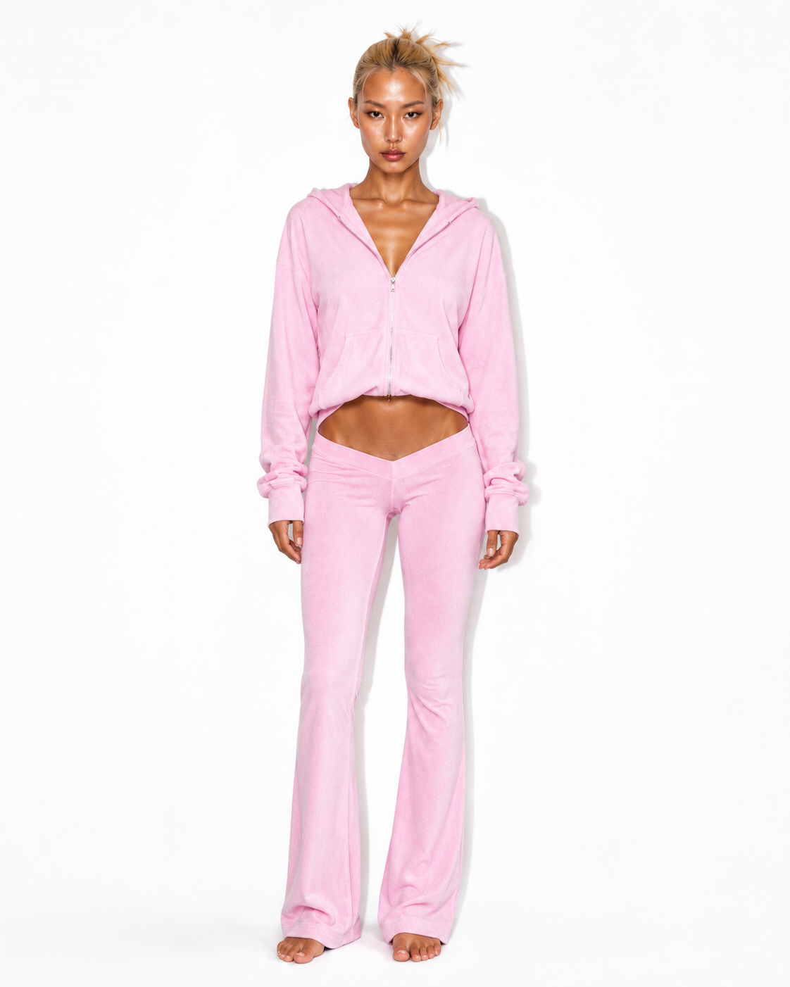 PINK DOUBLE HOODIE