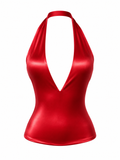 SAKURA RED HALTER TOP