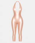 CHAMPAGNE HALTER JUMPSUIT