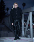 BLACK DOUBLE BLANK HOODIE