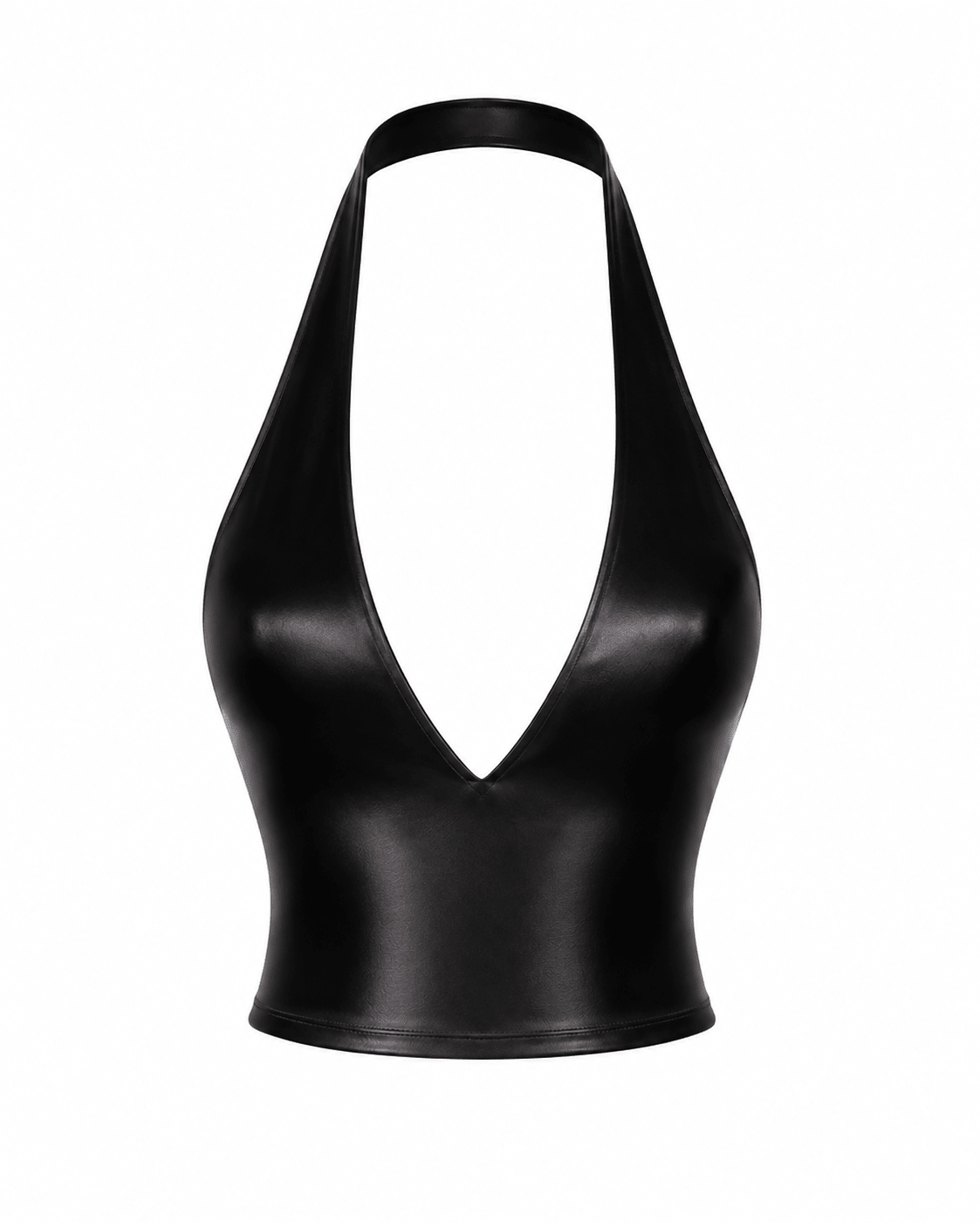 BLACK SAKURA CROP HALTER TOP - SWEET TALK