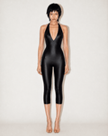 SAKURA BLACK HALTER JUMPSUIT CAPRI