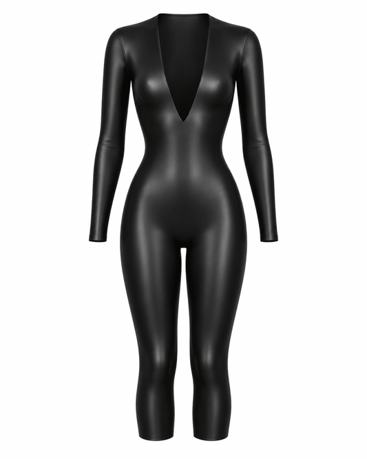 BLACK SAKURA LONG SLEEVE JUMPSUIT - SWEET TALK