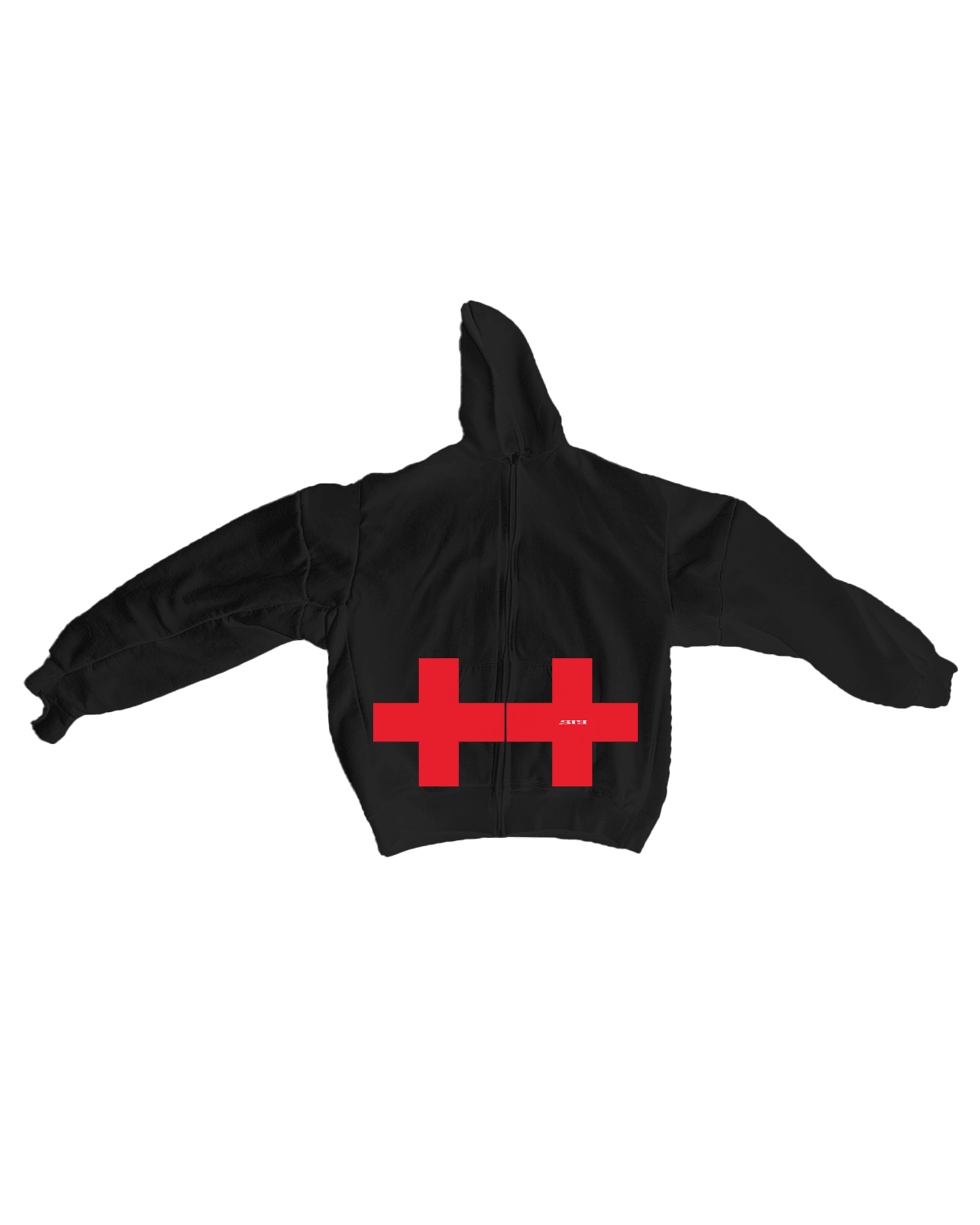 DOUBLE CROSS BLACK HOODIE - SWEET TALK