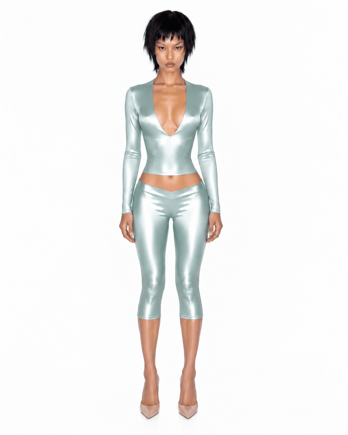 Ice Jade V Neck Top - SWEET TALK