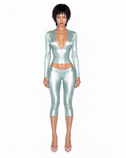 Ice Jade V Neck Top - SWEET TALK