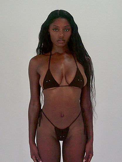 Piercing Brown Bikini Bottom - SWEET TALK