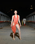 RED LEATHER SPARTA DRESS