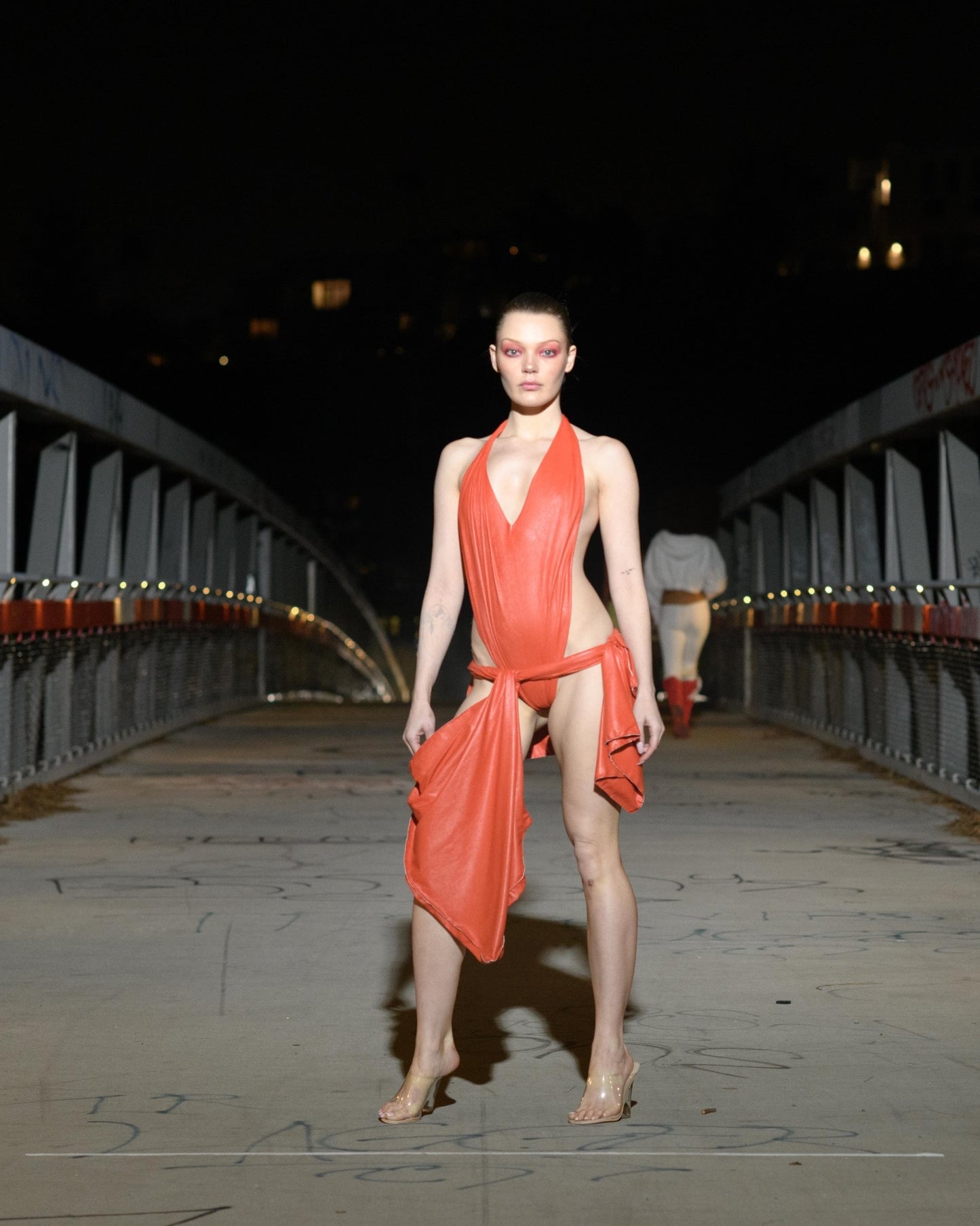 RED LEATHER SPARTA DRESS - SWEET TALK