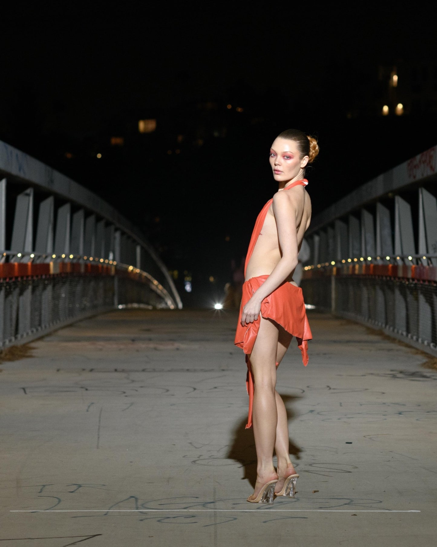 RED LEATHER SPARTA DRESS - SWEET TALK