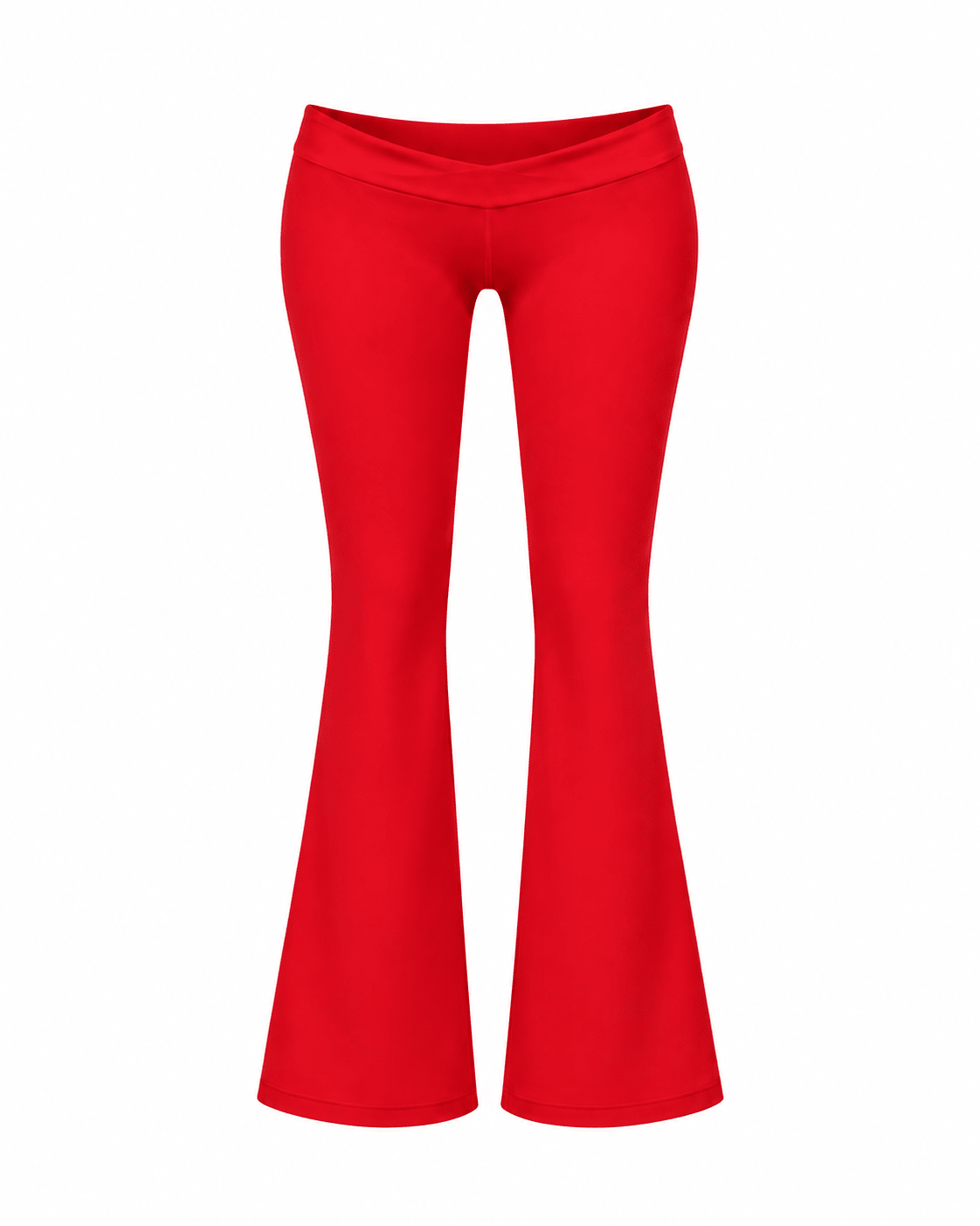 Red Low Rise Flare Leggings - SWEET TALK