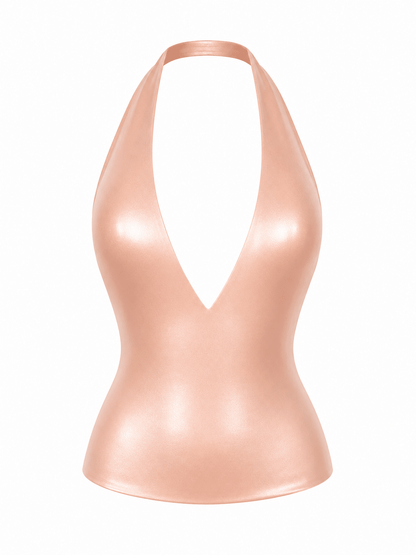 SAKURA CHAMPAGNE HALTER TOP - SWEET TALK
