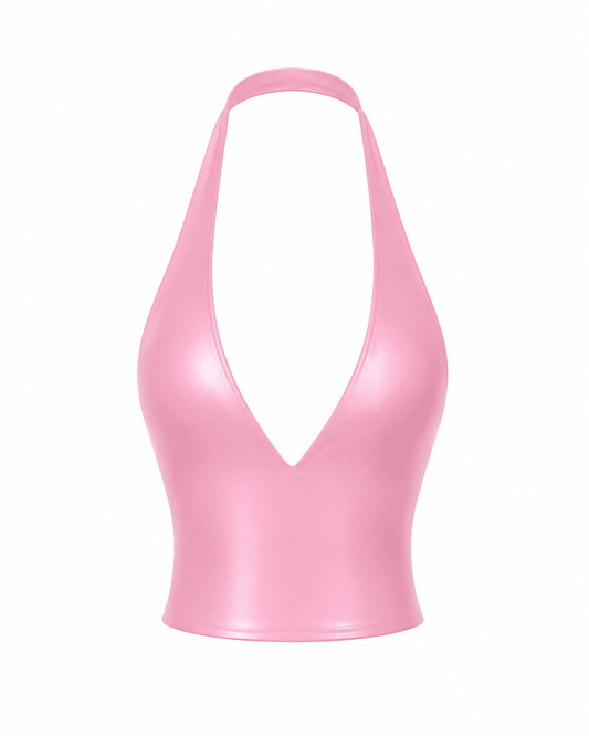 SAKURA CROP HALTER TOP - SWEET TALK