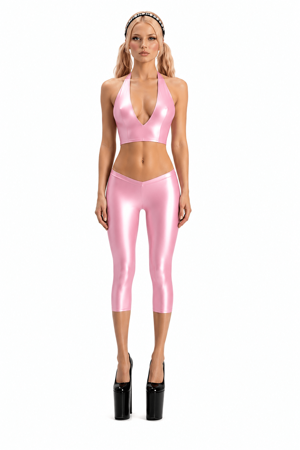 SAKURA CROP HALTER TOP - SWEET TALK