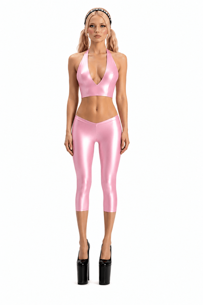 SAKURA CROP HALTER TOP - SWEET TALK
