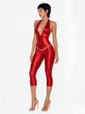 Sakura Red Capri Legging