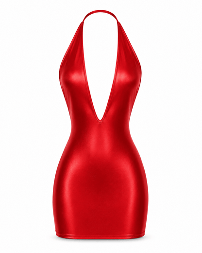 SAKURA RED HALTER DRESS - SWEET TALK