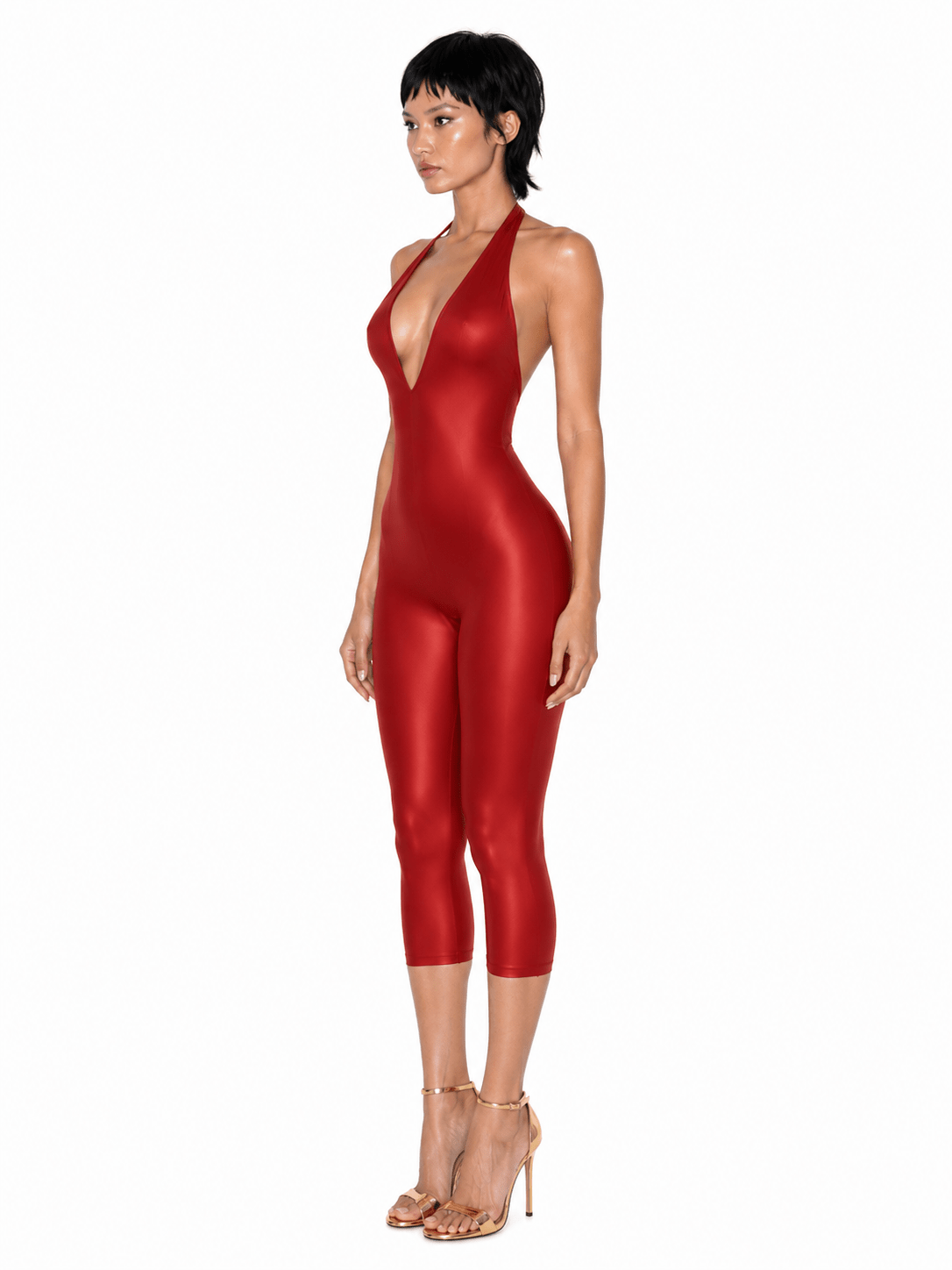 SAKURA RED HALTER JUMPSUIT - SWEET TALK