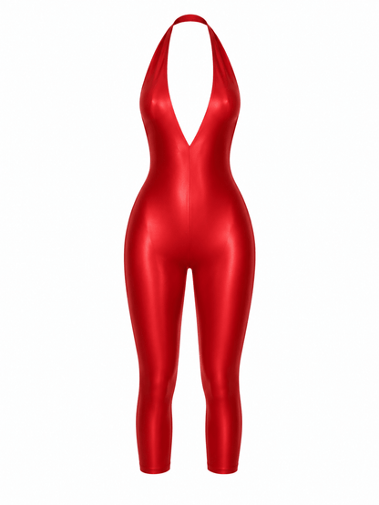 SAKURA RED HALTER JUMPSUIT - SWEET TALK