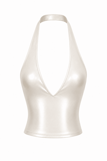 SAKURA SNOW CROP HALTER TOP - SWEET TALK