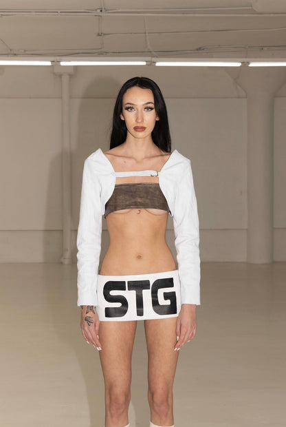 STG WHITE MICRO SKIRT - SWEET TALK