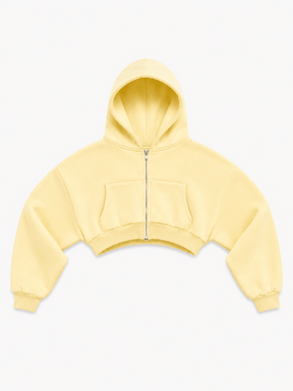 VANILLA BUTTER CROPPED HOODIE - SWEET TALK