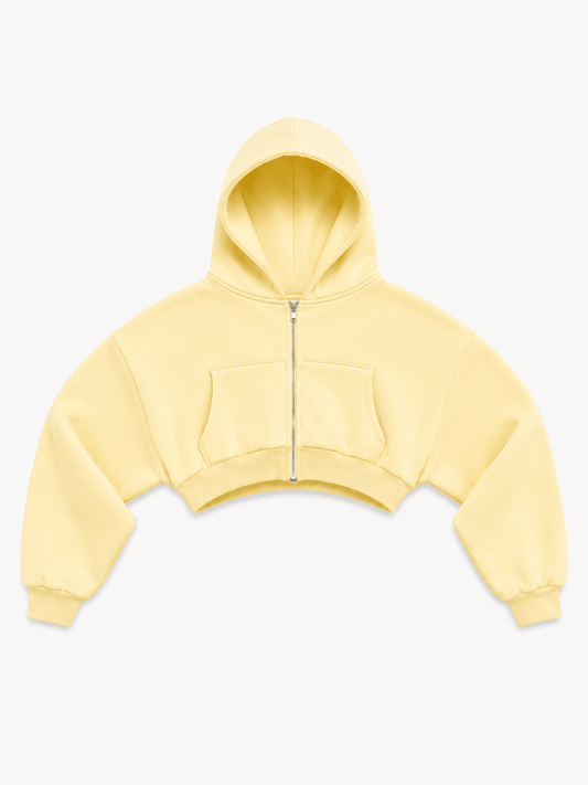 VANILLA BUTTER CROPPED HOODIE - SWEET TALK